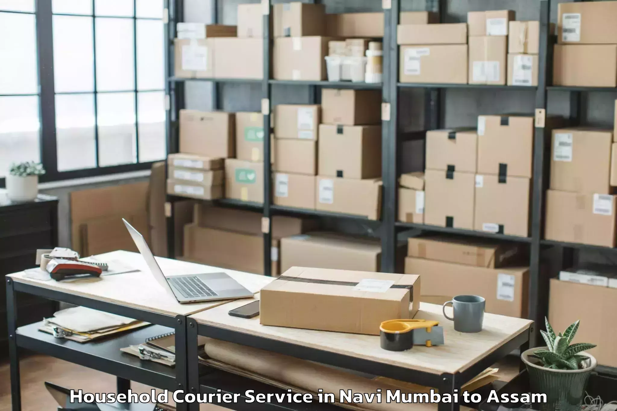 Trusted Navi Mumbai to Guwahati University Household Courier